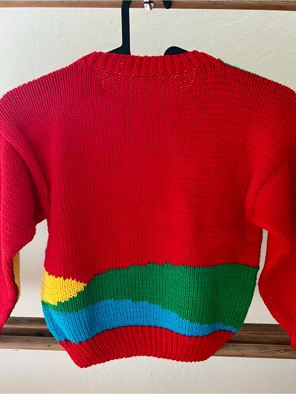 Whimsical Red Animal Appliqué Knit Sweater - Picture 5 of 7